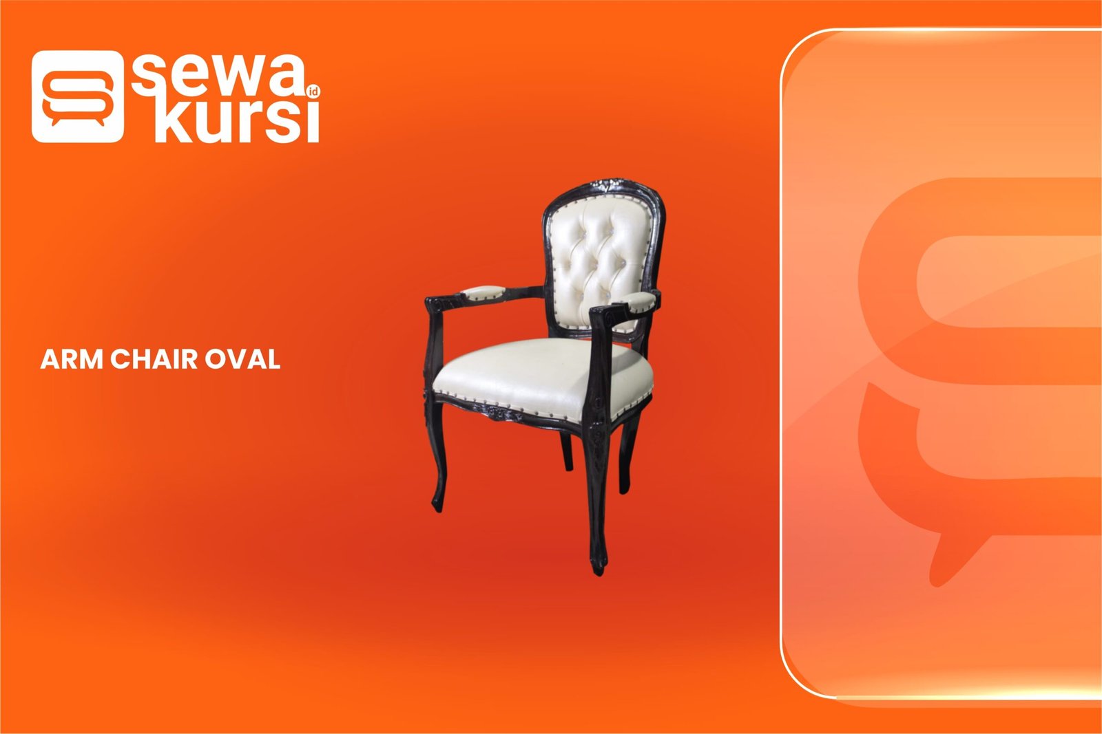 017. KURSI ARM CHAIR OVAL